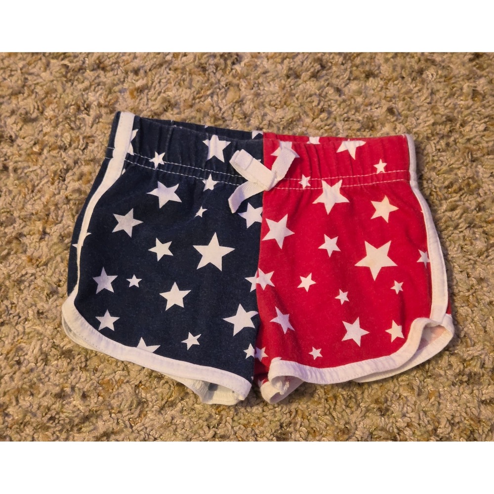 Way To Celebrate Patriotic Shorts Baby Size 18M Red White Blue
